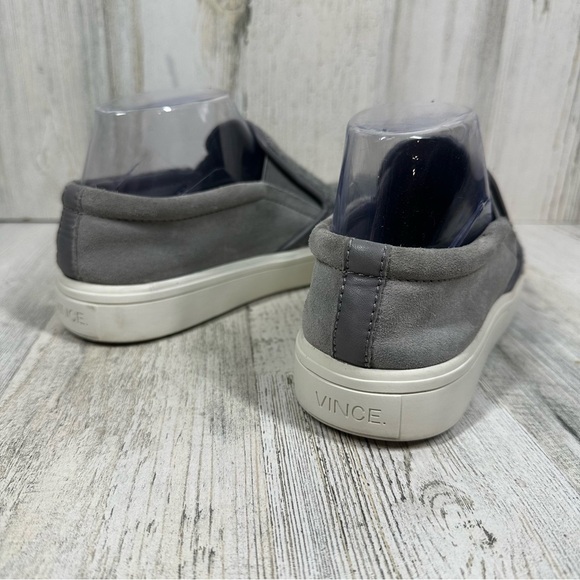 Vince Gray Suede and Wool Slip-On Sneakers  #700 - Picture 9 of 12